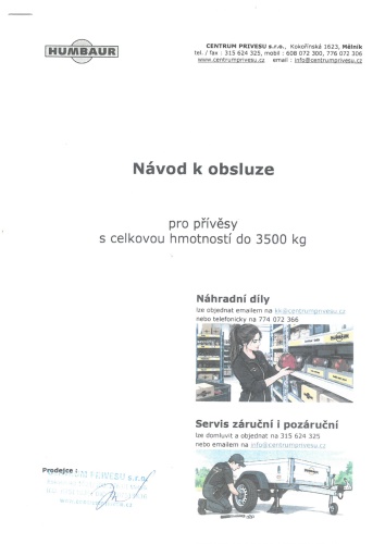 Nákladní přívěs Humbaur Universál 3500